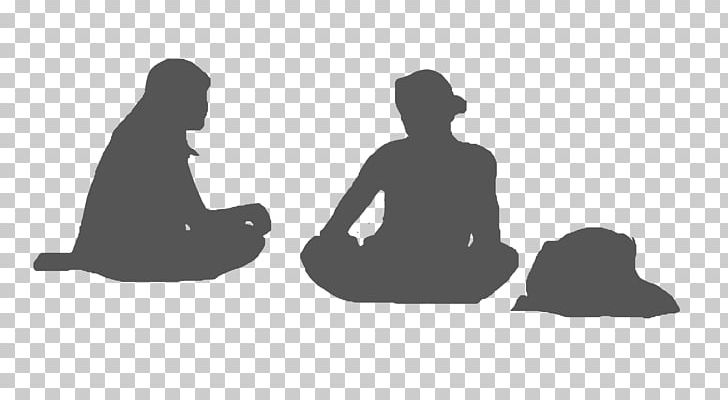 sitting people clipart silhouette