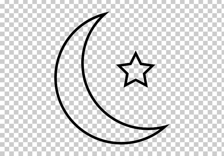 Star And Crescent Quran Symbols Of Islam Star Polygons In Art And Culture PNG, Clipart, Angle, Area, Black, Black And White, Circle Free PNG Download