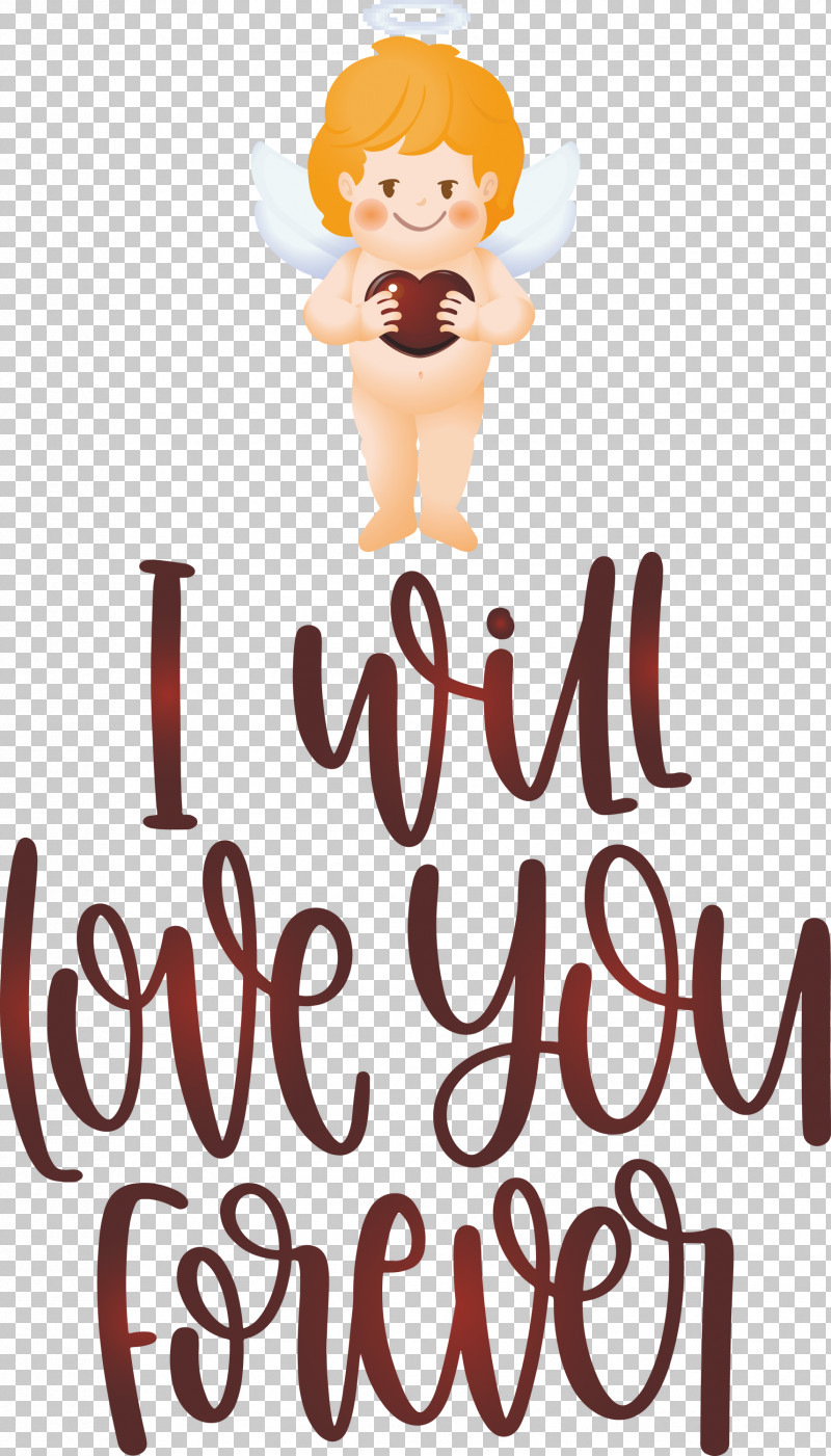 Love You Forever Valentines Day Valentines Day Quote PNG, Clipart, Behavior, Cartoon, Character, Happiness, Human Free PNG Download