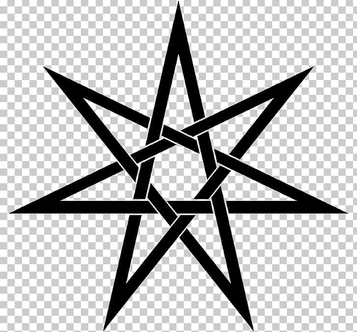 Heptagram Fairy Symbol Star Elf PNG, Clipart, Angle, Black, Black And White, Circle, Elf Free PNG Download