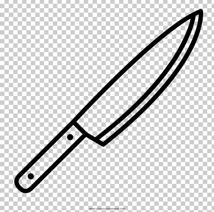 Knife Drawing Coloring Book Line Art Black And White PNG, Clipart, Angle, Area, Black And White, Cold Weapon, Color Free PNG Download