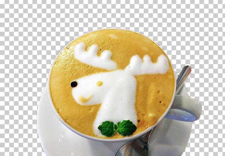 Cappuccino Latte Coffee Reindeer PNG, Clipart, Animal, Cartoon, Coffee Cup, Cup, Deer Free PNG Download