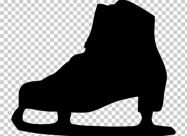 Ice Skating Roller Skating Ice Skates Figure Skating Silhouette PNG, Clipart, Black, Black And White, Figure Skate, Figure Skating, Footwear Free PNG Download