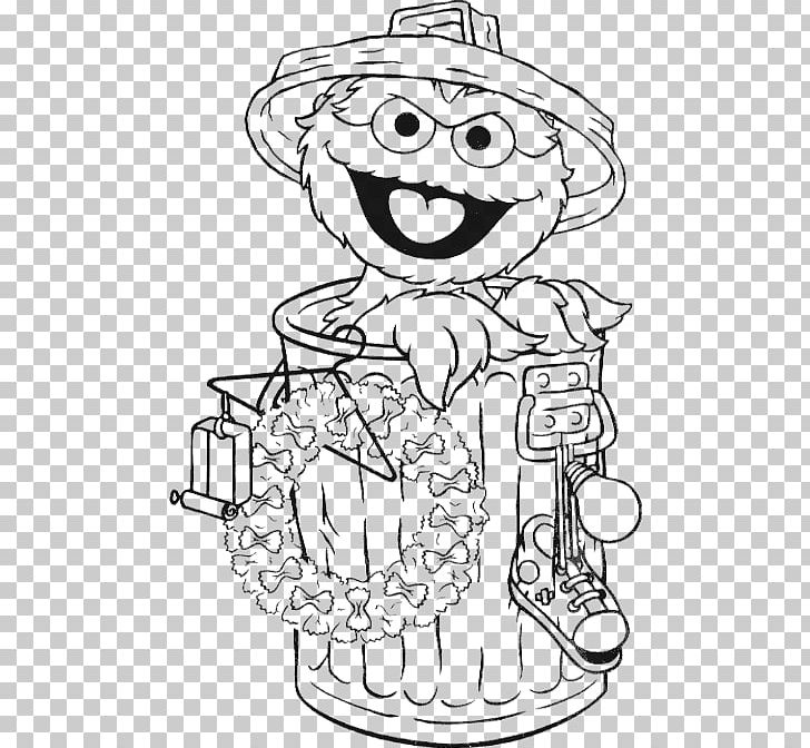 Oscar The Grouch Elmo Big Bird Coloring Book Drawing PNG, Clipart, Academy Awards, Art, Big Bird, Black And White, Cartoon Free PNG Download
