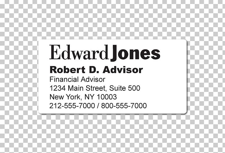 Paper Edward Jones Investments Label Sticker Brand PNG, Clipart, Area, Brand, Business, Business Cards, Edward Jones Investments Free PNG Download