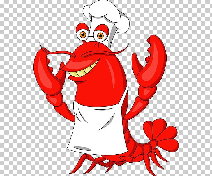 Lobster Cartoon Illustration PNG, Clipart, Art, Artwork, Beak, Chef Hat, Christmas Hat Free PNG Download