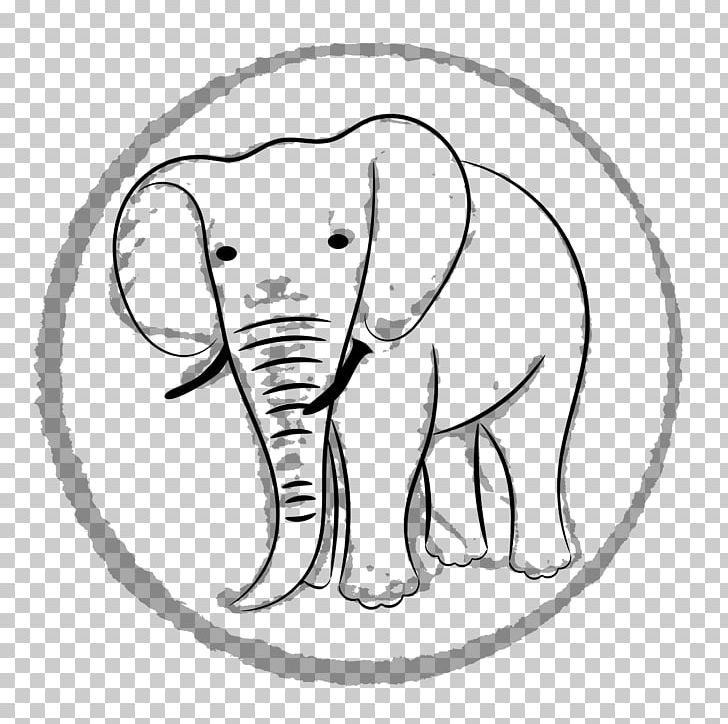 African Elephant Indian Elephant Line Art PNG, Clipart, Animals, Area, Art, Black And White, Carnivoran Free PNG Download