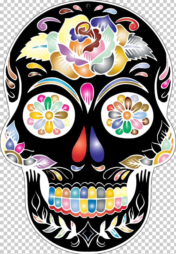 Calavera Skull Day Of The Dead PNG, Clipart, Art, Bone, Calavera, Clip Art, Color Free PNG Download