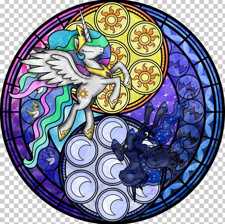 Twilight Sparkle Princess Luna Stained Glass Pony PNG, Clipart, Art, Circle, Color, Deviantart, Equestria Free PNG Download
