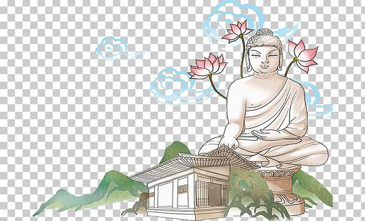 Seokguram Buddhahood Buddharupa Illustration PNG, Clipart, Buddha, Buddhist Temple, Cartoon, Fictional Character, Flower Free PNG Download