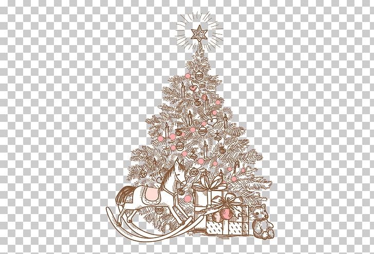 Christmas Tree Christmas Card Illustration PNG, Clipart, Christmas, Christmas, Christmas Card, Christmas Decoration, Christmas Lights Free PNG Download