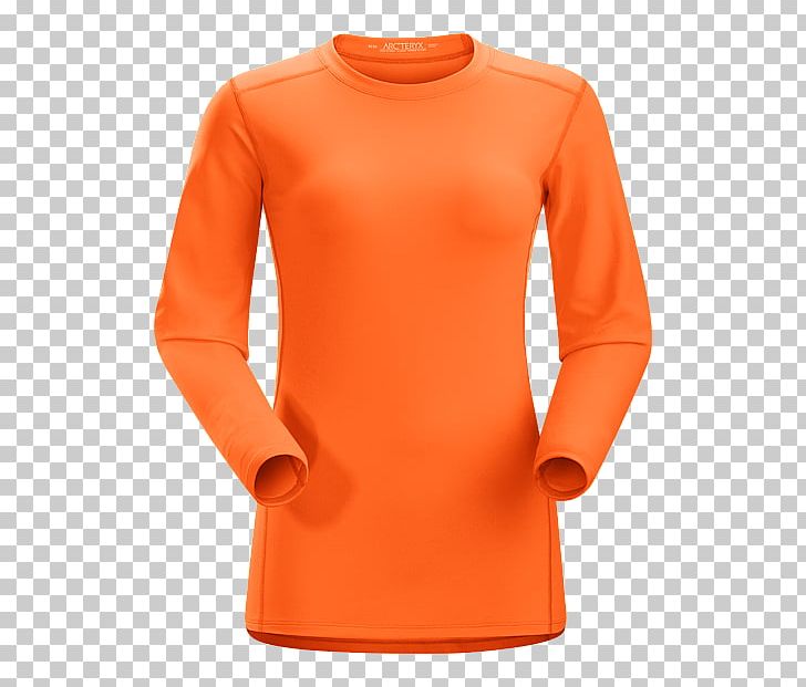 T-shirt Arc'teryx Men's Phase AR Crew LS Arc'teryx Women's Phase AR Crew LS Arcteryx Women's Phase AR Crew Fall 2015 | M | Andromeda Orange PNG, Clipart,  Free PNG Download