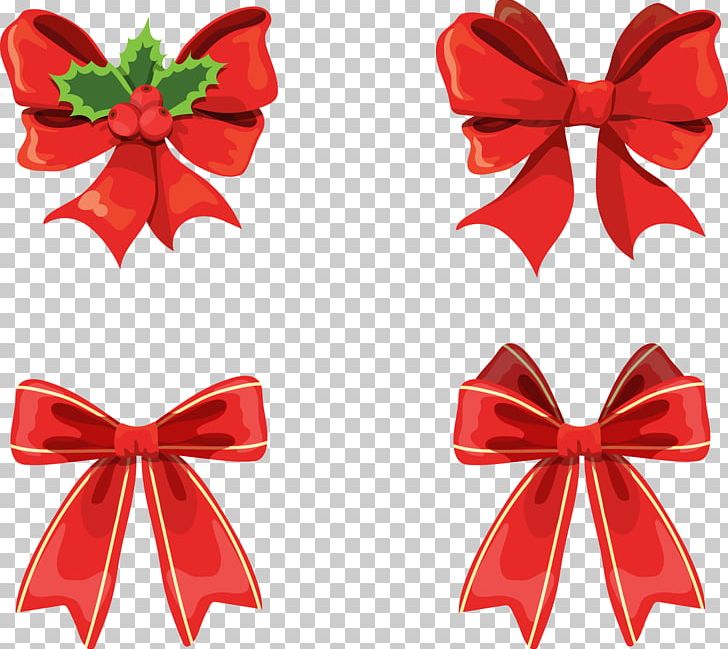 Big Red Festive Cute Lace Bow Vector Free Border PNG Images