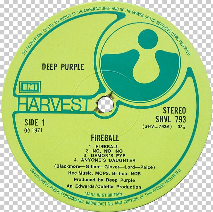 Fireball Deep Purple Compact Disc United Kingdom Product PNG, Clipart, Brand, Circle, Compact Disc, Data Storage Device, Deep Purple Free PNG Download