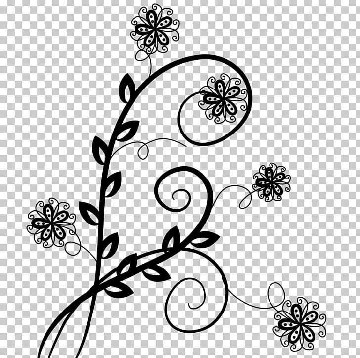 Floral Design Drawing White PNG, Clipart, Artwork, Black, Branch, Circle, Drawing Free PNG Download