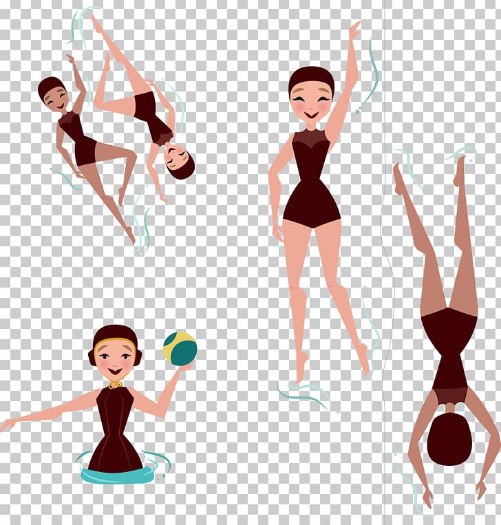 Synchronised Swimming PNG, Clipart, Abdomen, Arm, Business Woman, Designer, Girl Free PNG Download