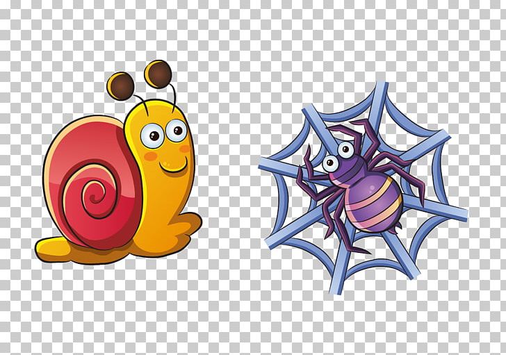 Spider Cartoon Snail PNG, Clipart, Adobe Illustrator, Cartoon, Cobweb, Computer Wallpaper, Drawing Free PNG Download
