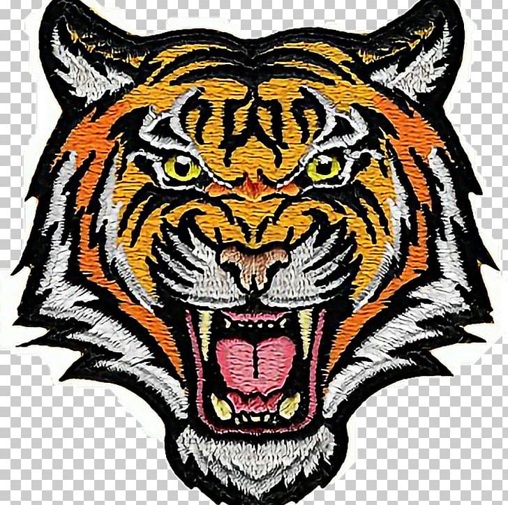 Iron-on Embroidered Patch Embroidery Cat Bengal Tiger PNG, Clipart, Animals, Applique, Art, Bengal, Bengal Tiger Free PNG Download