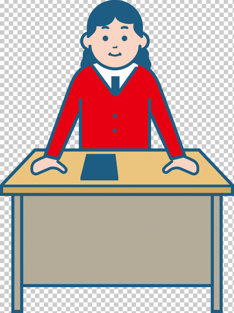 Line Furniture Behavior Human PNG, Clipart, Behavior, Cartoon Teacher, Desk, Education, Female Free PNG Download