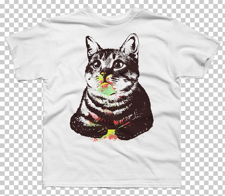 Printed T-shirt Sleeve Top PNG, Clipart, Carnivoran, Casual, Cat, Cat Like Mammal, Cat Love Free PNG Download