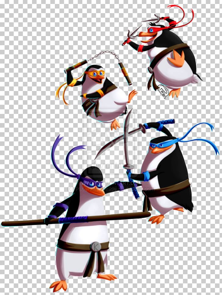 Penguin Teenage Mutant Ninja Turtles Madagascar DreamWorks Animation PNG, Clipart, Animals, Animation, Art, Artwork, Beak Free PNG Download