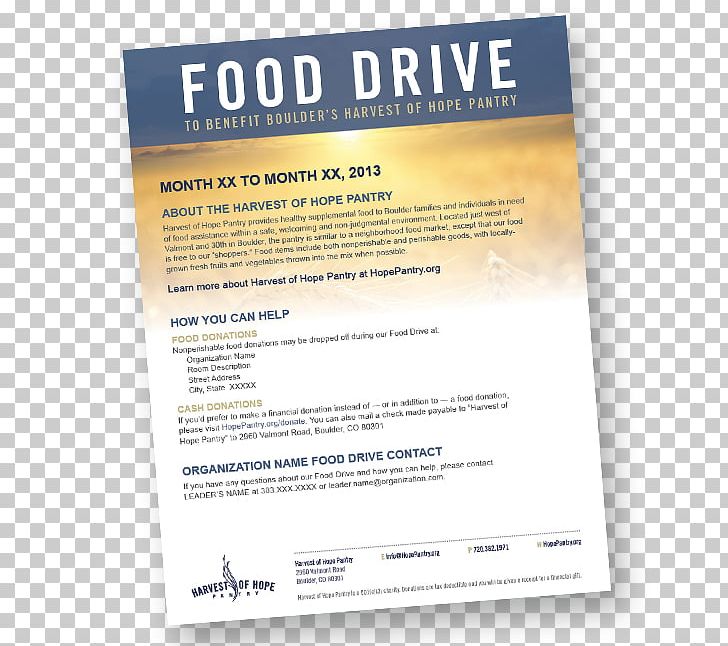 Harvest Of Hope Pantry Food Drive Toy Drive Food Bank PNG, Clipart, Advertising, Boulder, Brand, Colorado, Drink Free PNG Download