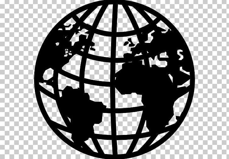 black and white earth logo