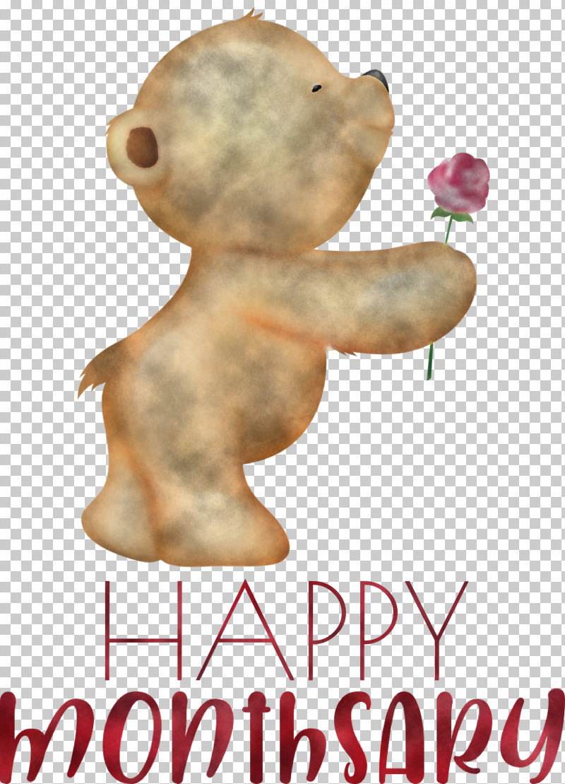 Happy Monthsary PNG, Clipart, Bears, Happy Monthsary, Meter, Snout, Teddy Bear Free PNG Download