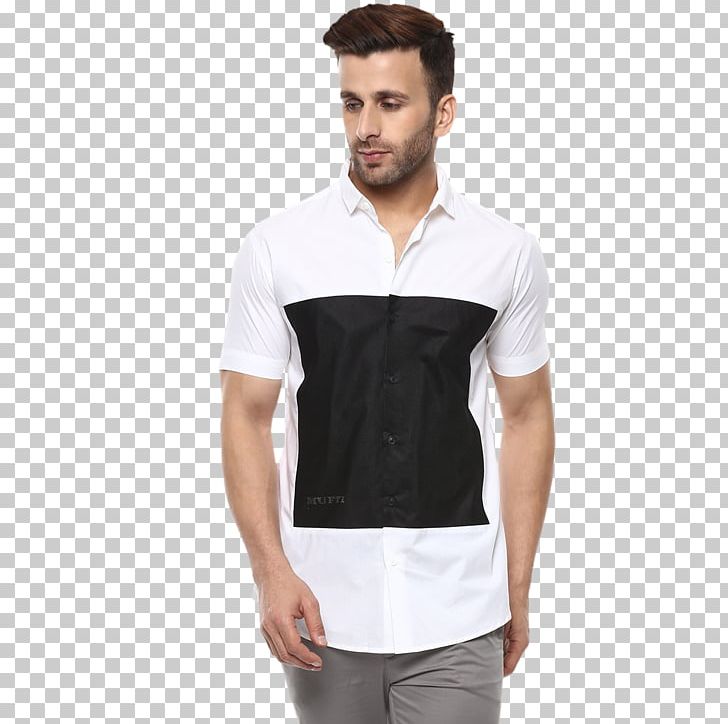 T-shirt Sleeve White Dress Shirt PNG, Clipart, Abdomen, Black, Button, Clothing, Collar Free PNG Download