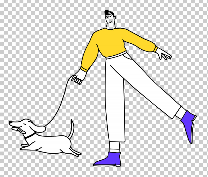 Walking The Dog PNG, Clipart, Headgear, Joint, Line, Line Art, Male Free PNG Download