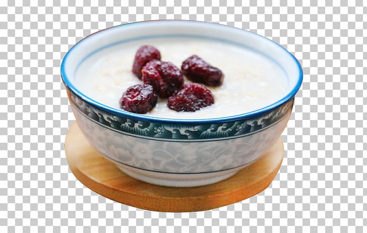Milk Yogurt Congee Oatmeal Jujube PNG, Clipart, Blood, Bowl, Breakfast, Cows Milk, Dairy Product Free PNG Download