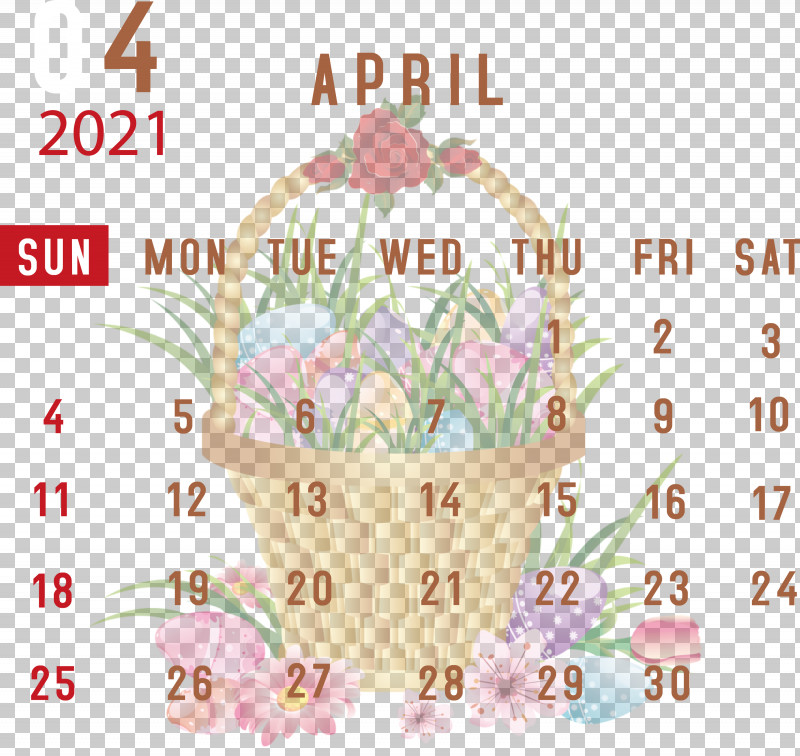April 2021 Printable Calendar April 2021 Calendar 2021 Calendar PNG, Clipart, 2021 Calendar, April 2021 Printable Calendar, Basket, Flower, Geometry Free PNG Download