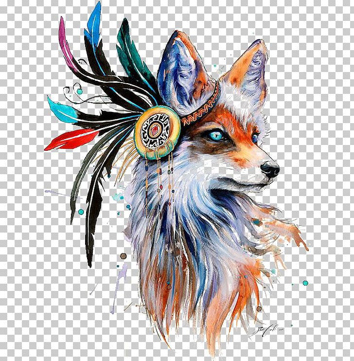 Fox Drawing Art Painting PNG, Clipart, Animals, Art, Arts, Canvas, Carnivoran Free PNG Download
