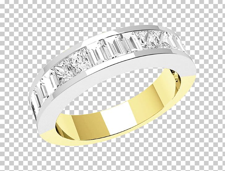 Wedding Ring Diamond Cut Eternity Ring Princess Cut PNG