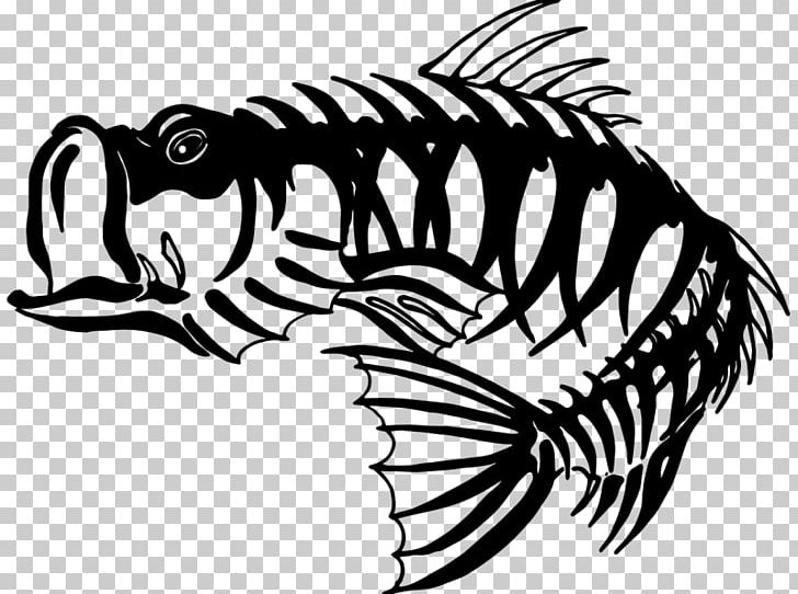 Bass Fishing Skeleton Largemouth Bass PNG, Clipart, Art, Artwork, Bass, Bass Fishing, Beak Free PNG Download