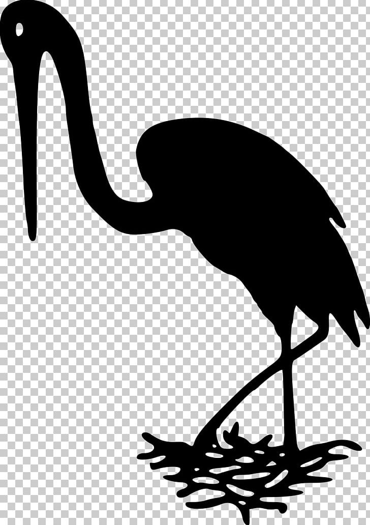 Bird Pelican White Stork Silhouette PNG, Clipart, Animals, Artwork, Beak, Black And White, Computer Icons Free PNG Download