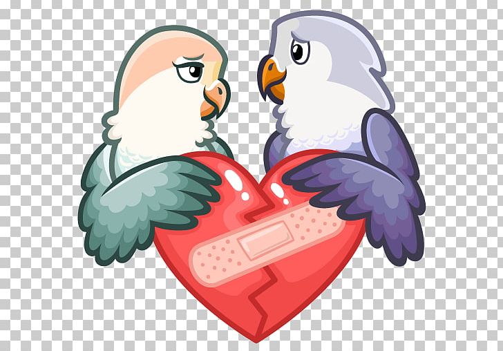 Lovebird Sticker Telegram VKontakte PNG, Clipart, Beak, Bird, Fiction, Fictional Character, Gravity Falls Free PNG Download