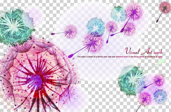 Watercolor Painting Dandelion Sticker Illustration PNG, Clipart, Art, Artificial Flower, Background, Background Material, Birthday Card Free PNG Download