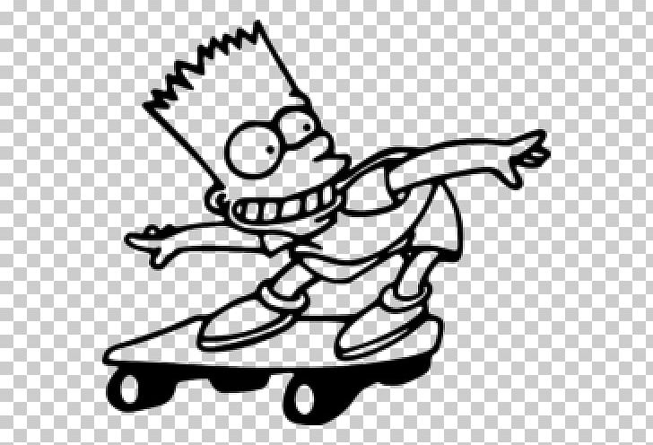 Bart Simpson Maggie Simpson Drawing Cartoon Skateboarding PNG, Clipart, Area, Art, Bart, Bart Simpson, Black Free PNG Download