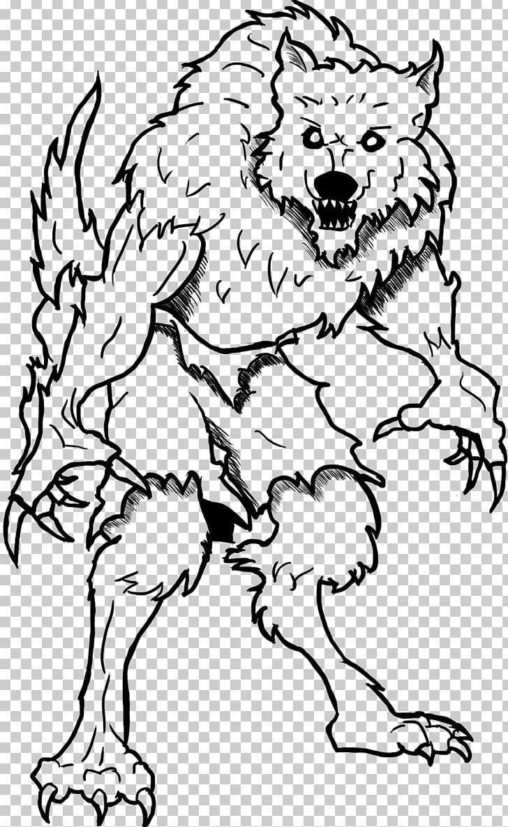 Coloring Book Werewolf Child Drawing Line Art PNG, Clipart, Adult, Art, Artwork, Black And White, Carnivoran Free PNG Download