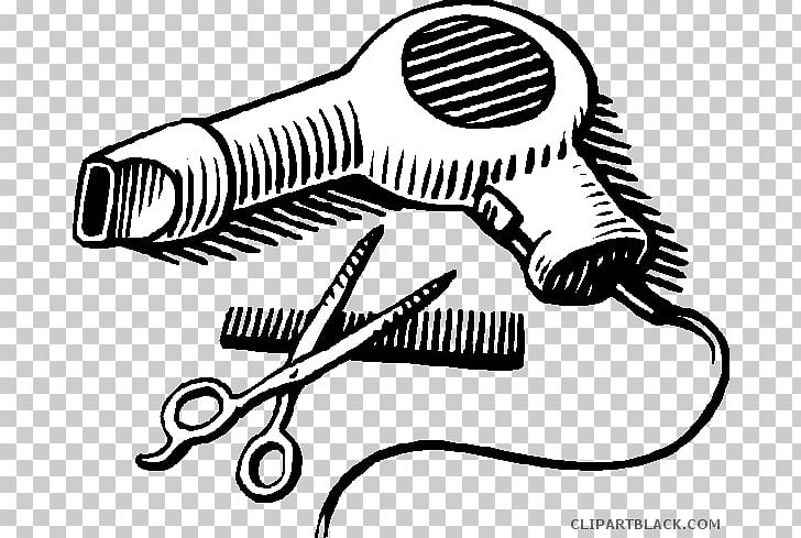 Comb Hair Dryers Hairdresser Hair-cutting Shears Scissors PNG, Clipart, Artwork, Audio, Barber, Beauty Parlour, Black And White Free PNG Download