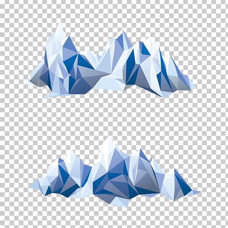 Polygon Mountain Geometry Euclidean PNG, Clipart, Adobe Illustrator, Art Paper, Blue, Cartoon Iceberg, Encapsulated Postscript Free PNG Download