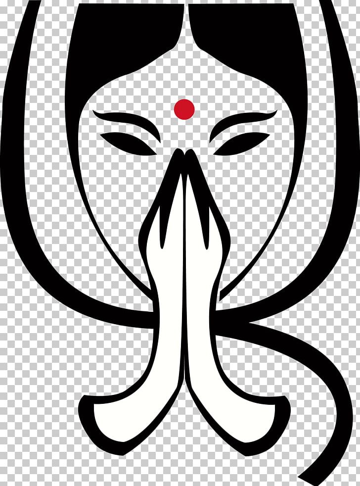 Namaste Desktop PNG, Clipart, Artwork, Black, Black And White, Computer Icons, Desktop Free PNG Download