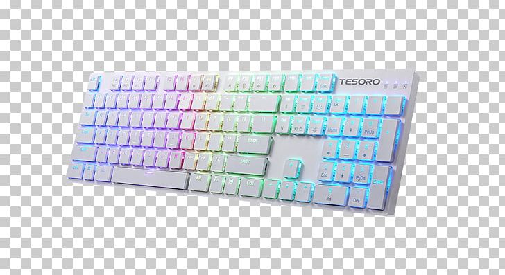 Computer Keyboard Tesoro Gram Spectrum Low Profile G11SFL Blue Mechanical Switch Single Individual RGB Color Model TESORO Gaming Red PNG, Clipart, 20180112, Backlight, Blue, Color, Computer Free PNG Download
