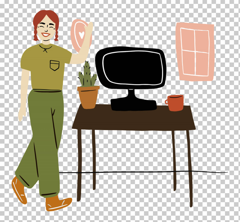 At Home PNG, Clipart, At Home, Behavior, Cartoon, Chair, Desk Free PNG Download
