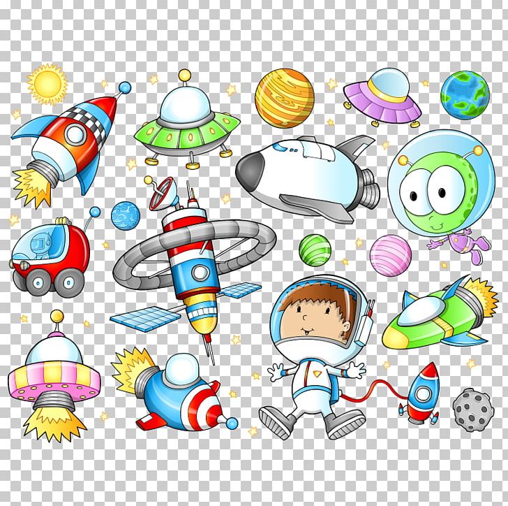 Spacecraft Outer Space Astronaut PNG, Clipart, Area, Artwork, Cartoon, Decorative Elements, Design Element Free PNG Download