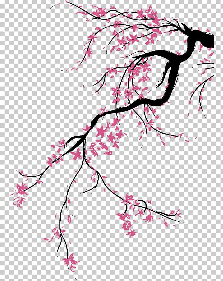 Cherry Blossom Drawing Painting PNG, Clipart, Art, Blossom, Branch, Cherry, Cherry Blossom Free PNG Download
