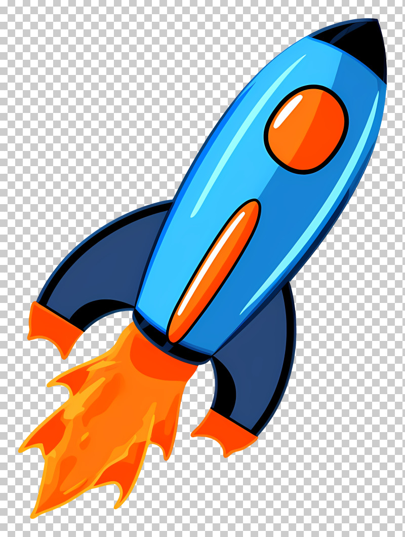 Rocket Ship - Rocket Launch Cartoon Illustration PNG