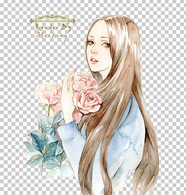 Adhesive Tape Drawing Watercolor Painting Paper PNG, Clipart, Art, Beauty, Blond, Brown Hair, Cartoon Free PNG Download