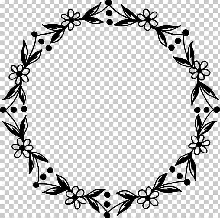 Flower Frames PNG, Clipart, Artwork, Black And White, Body Jewelry, Branch, Circle Free PNG Download